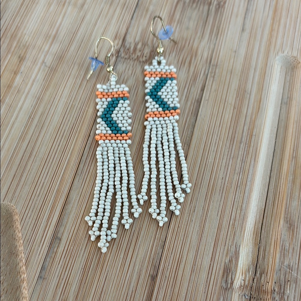 Ink & Alloy seed bead earrings